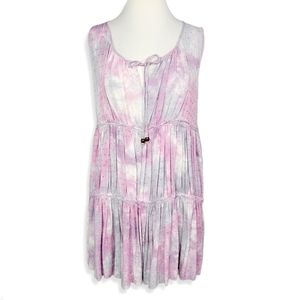 Easel tiered tunic multi-color tie dye size large